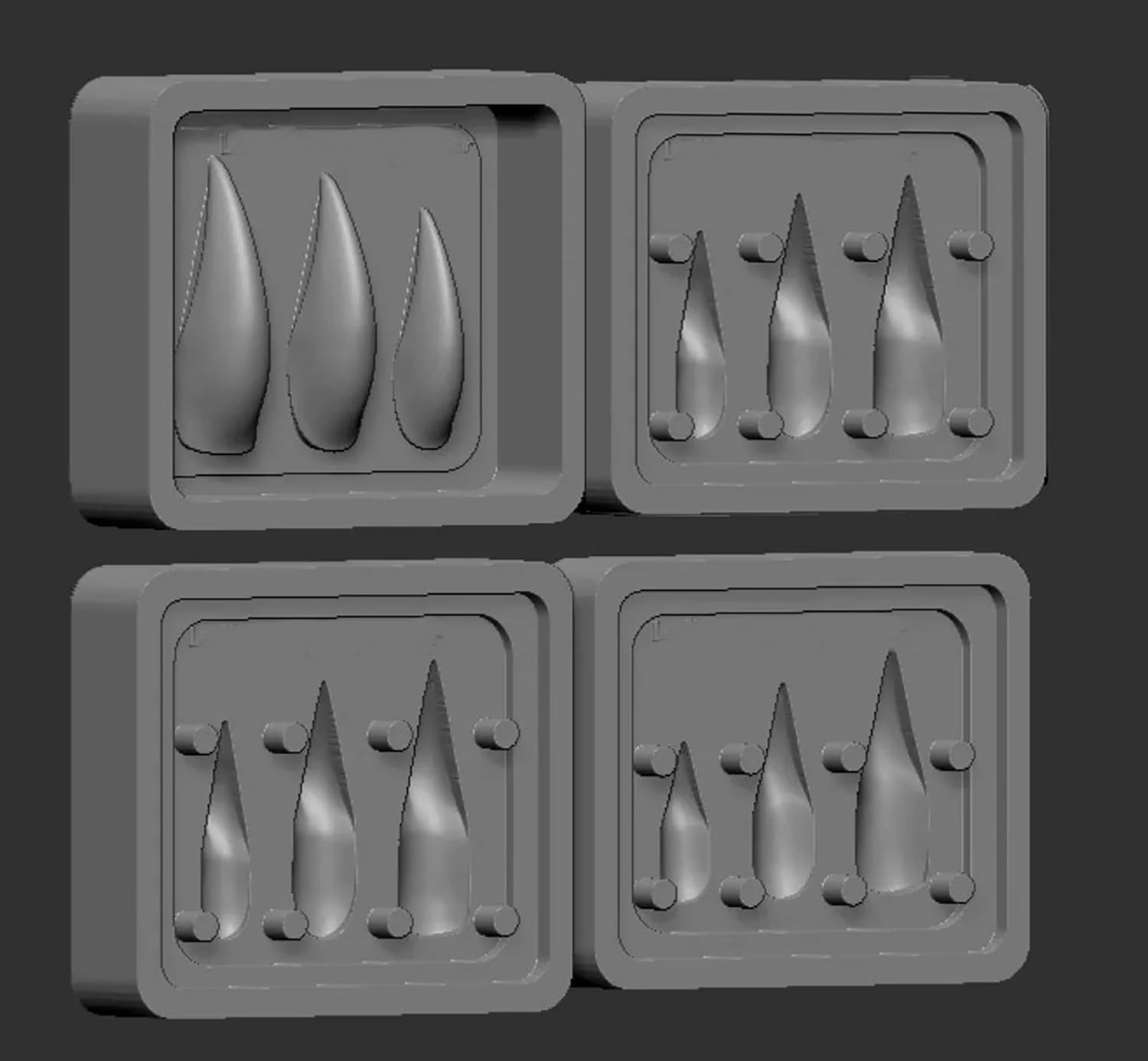 Halloween 3D Nail Molds Silicone Handmade Acrylic Nail Tips Templates, 3 Size…
