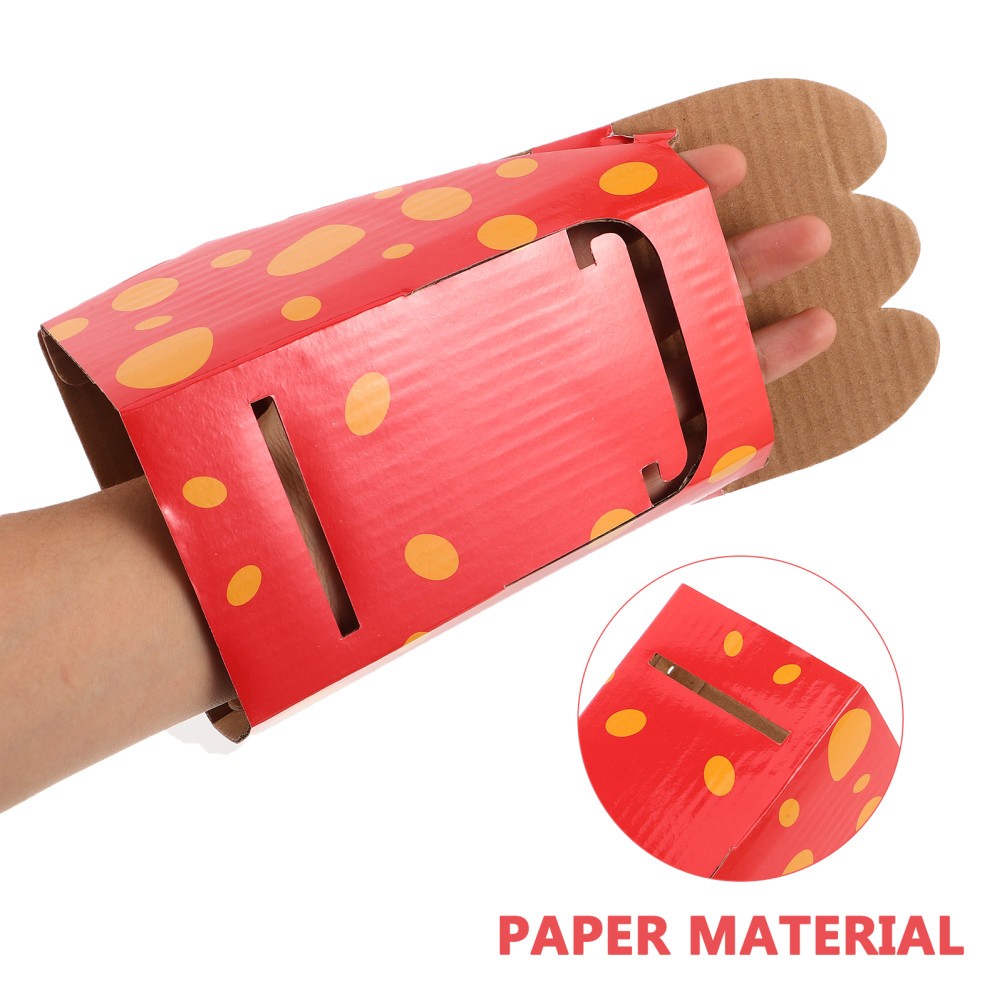 4 Pairs Durable Kids Wearable Cardboard Claw Toy for Toddler Role Play