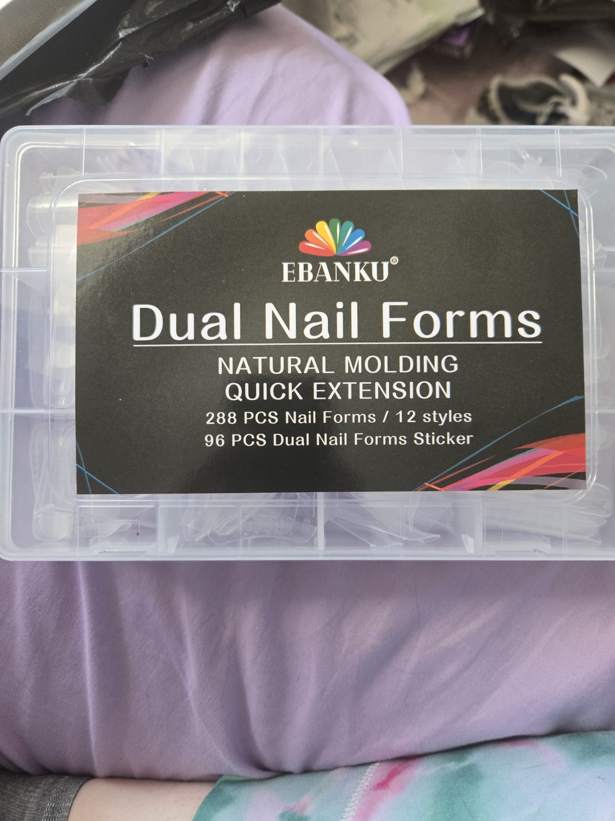 EBANKU Dual Nail Forms 288 PCS Nail Forms/ 12 Styles Plus More.