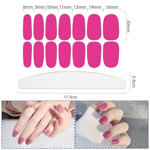 20 Sheets 280 Pcs Mix-Color Solid Nail Polish Strips for Women Girls Style 1
