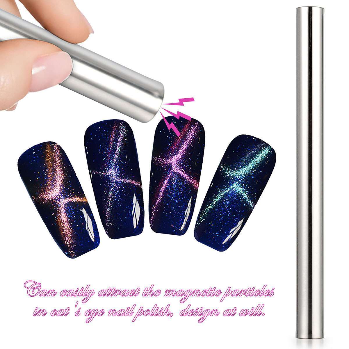 Magnetic Extra Strong Dual-Ended Cat Eye Nail Gel Polish Magnet Nail Art Tool US