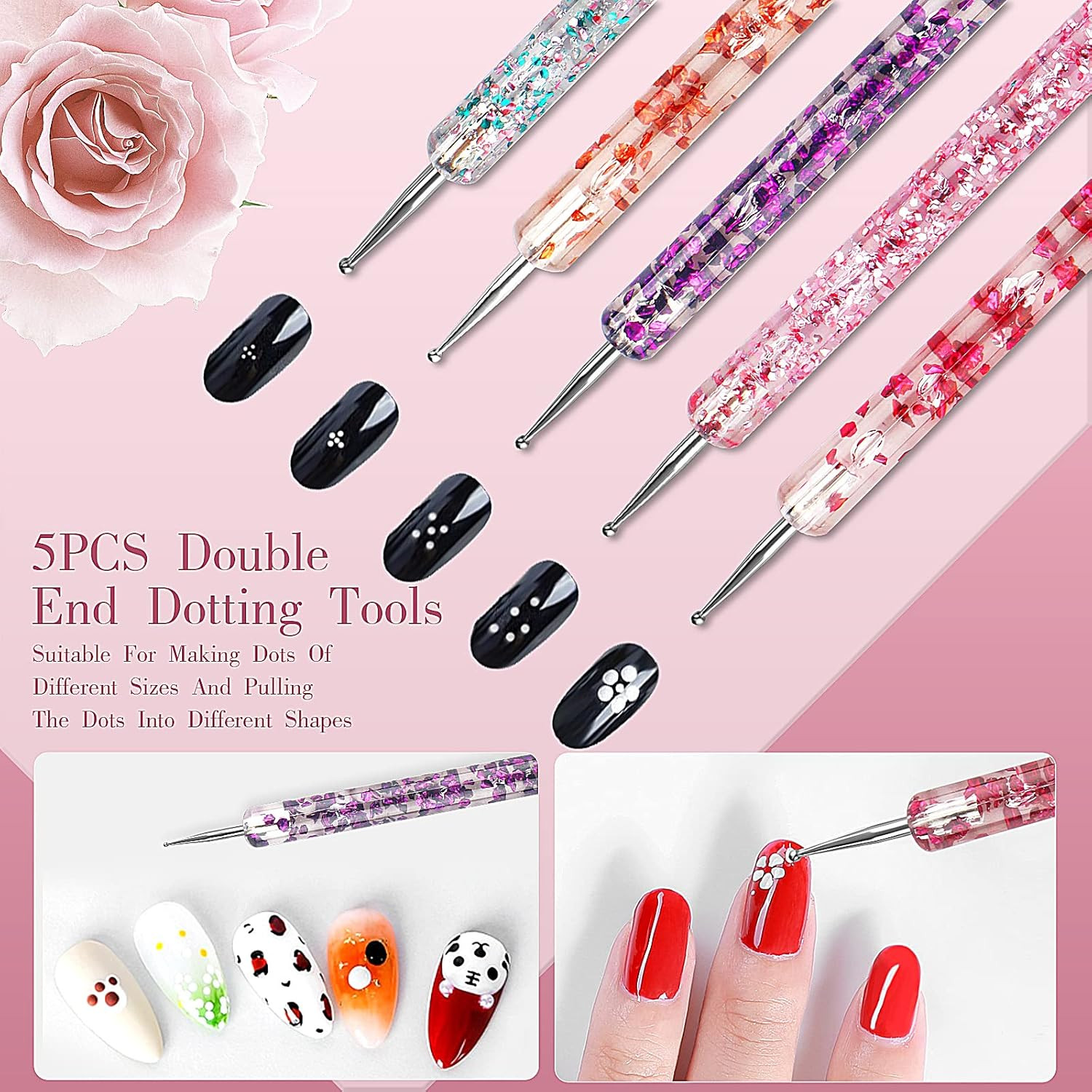 32Pcs Nail Art Brushes, Acrylic Brush, Liner Dotting Tools for Beginners | Compl