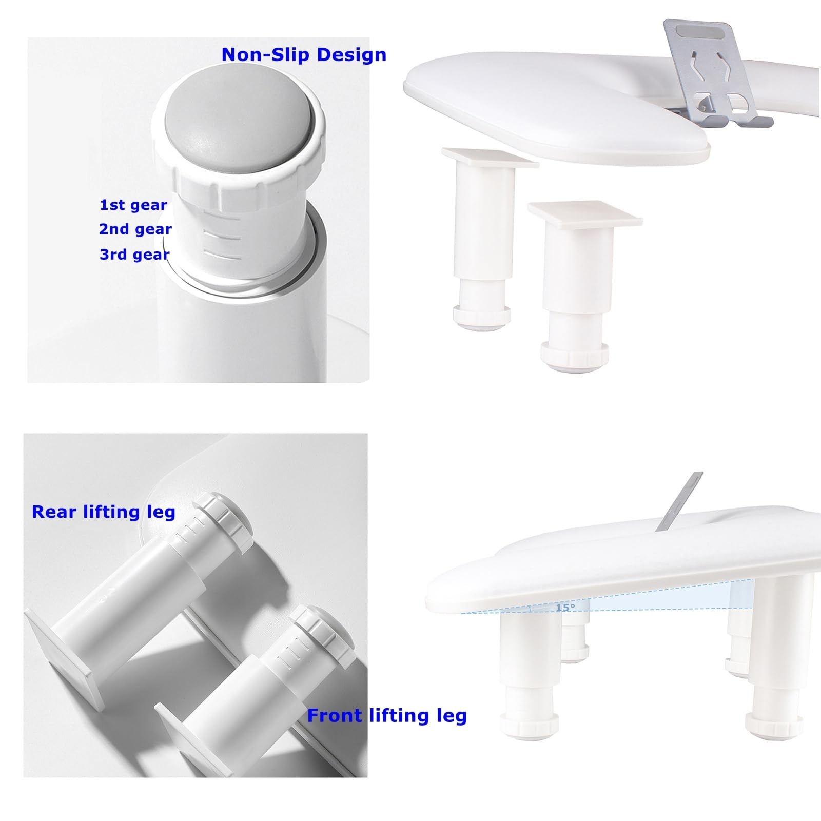 Manicure Arm Rest with Rotating Phone Holder for Nails Tech, U – Shaped Adjus…
