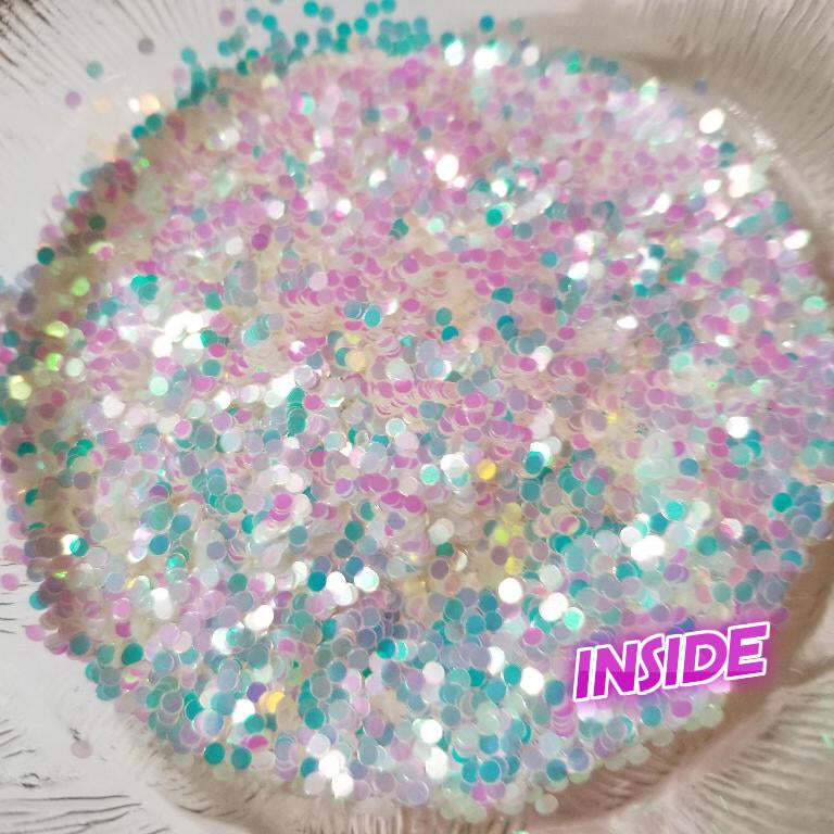 UV Sun Activated Glitter Shapes -1mm, 2mm or 3mm Dots – Butter Yellow