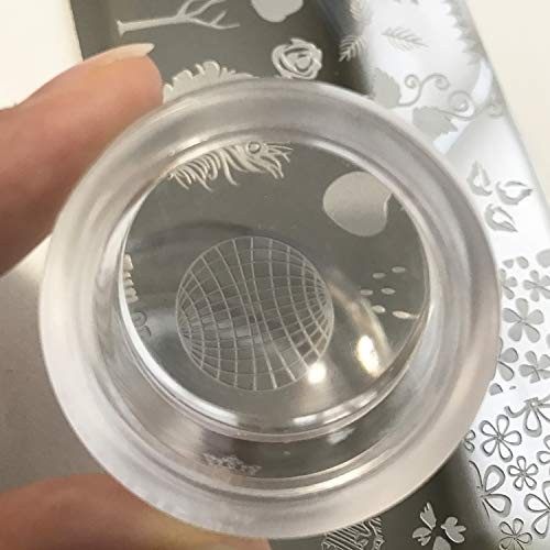 35mm HD Chunky Transparent Soft Stamper and Scraper Set – Nail Art – Stamping