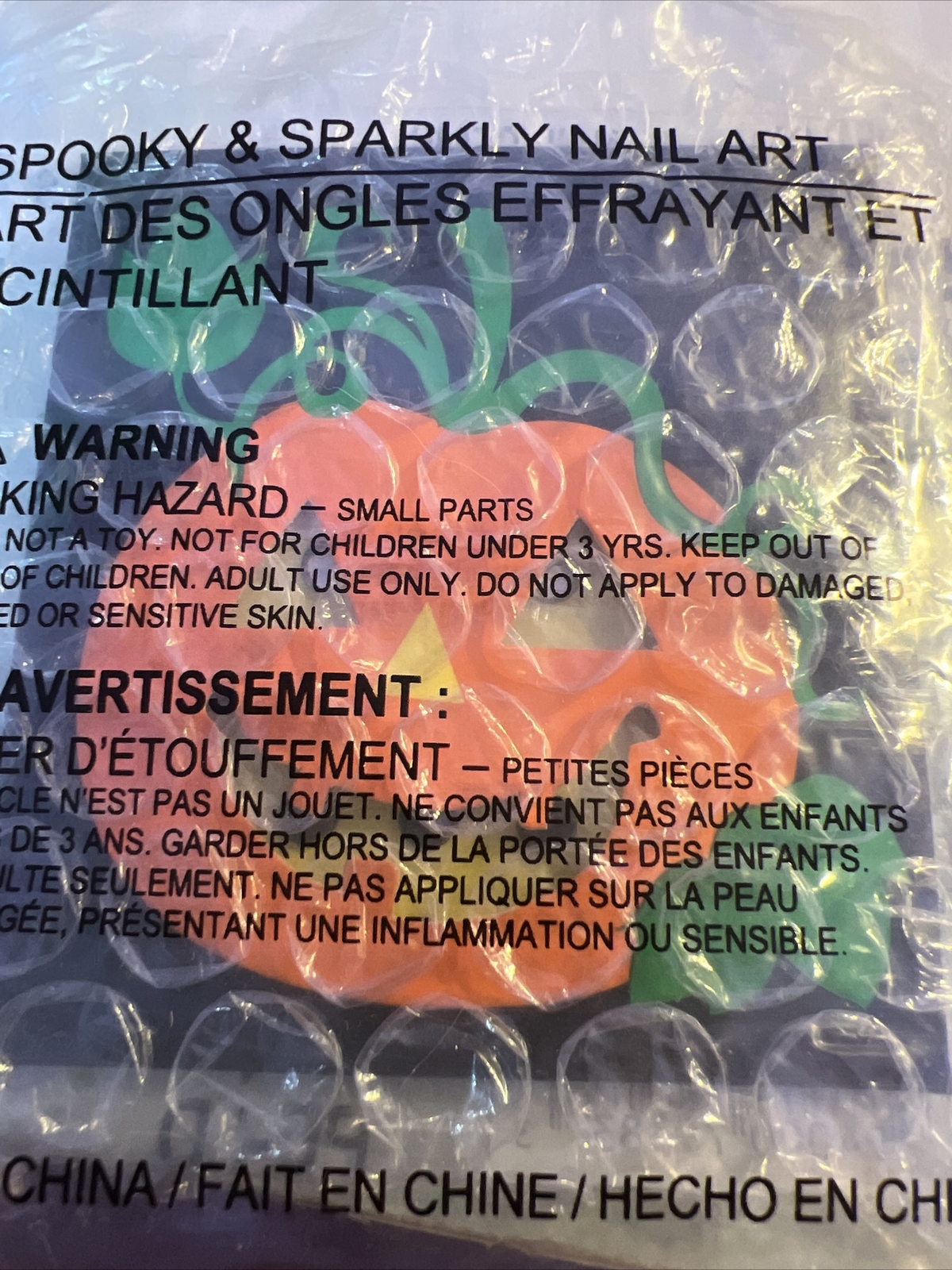 Avon Halloween Spooky & Sparkly NAIL ART 42 Gems Orange Silver Black New Sealed