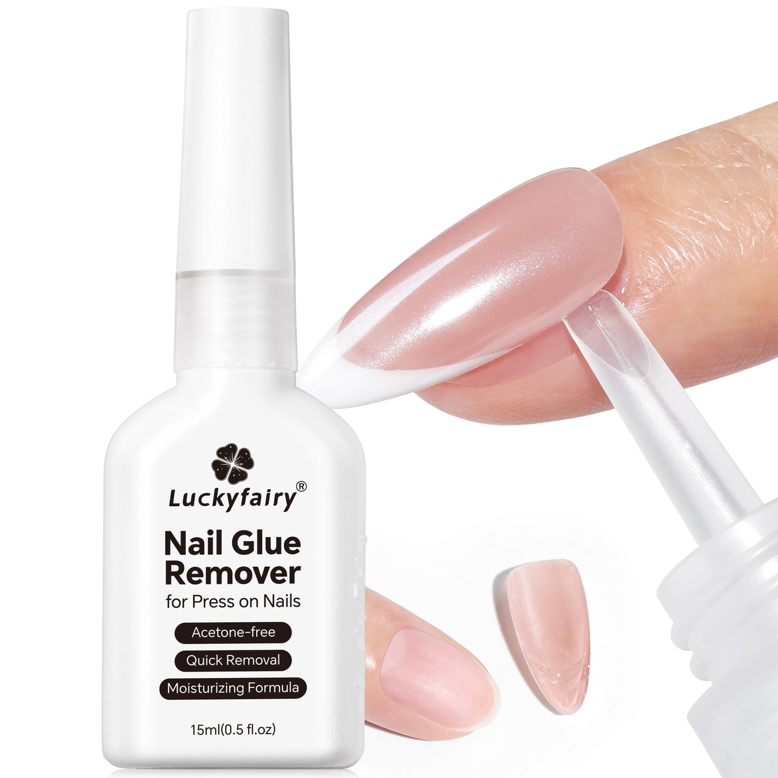 Luckyfairy Nail Glue Remover for Press on Nails, 15ml Acetone-free Nail…