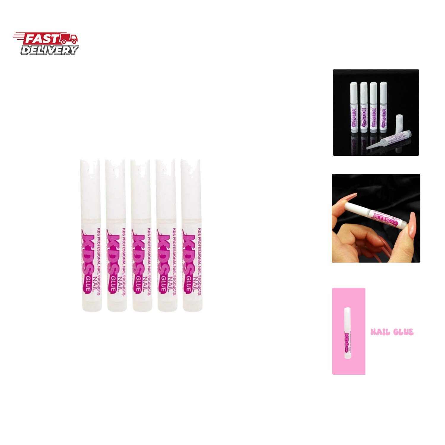 5 pcs Nail Tip Glue – Adhesive Super Bond for Acrylic Nails Tips – 0.07 oz fo…
