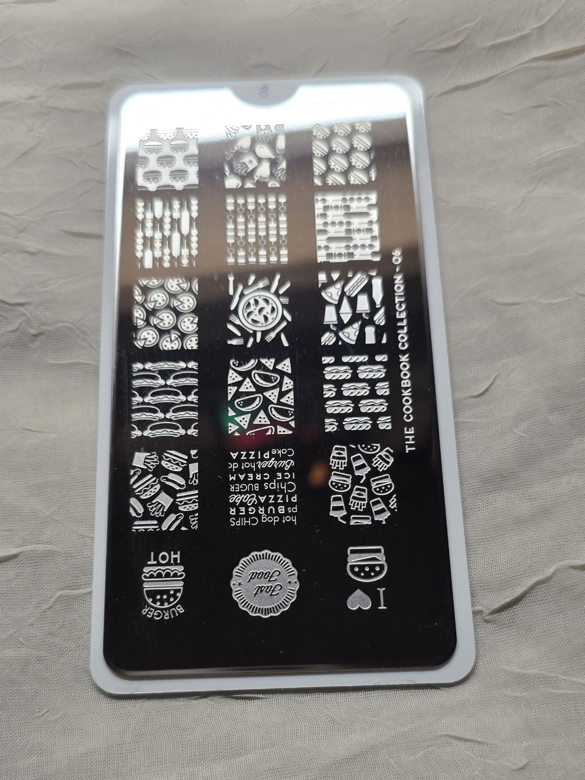 MoYou-London Cookbook Collection 06 Nail Stamping Plate Fast Food Hamburger