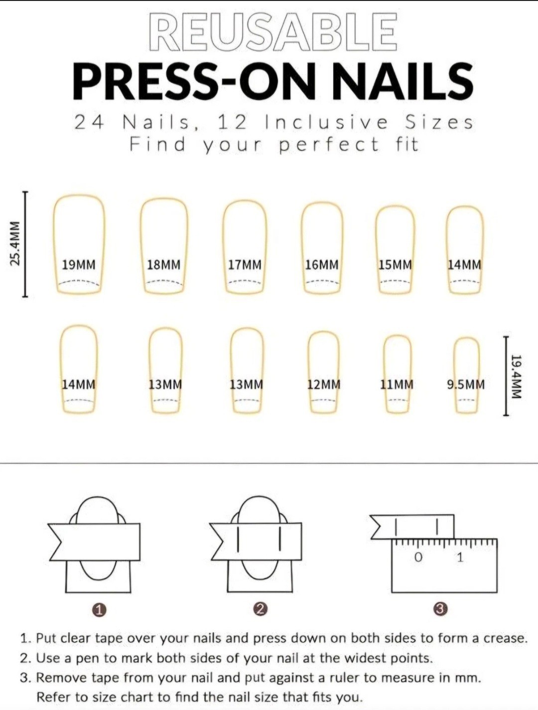 Press-On Nails Candy Hearts Bright Pastel Pink Yellow Medium/Long Coffin