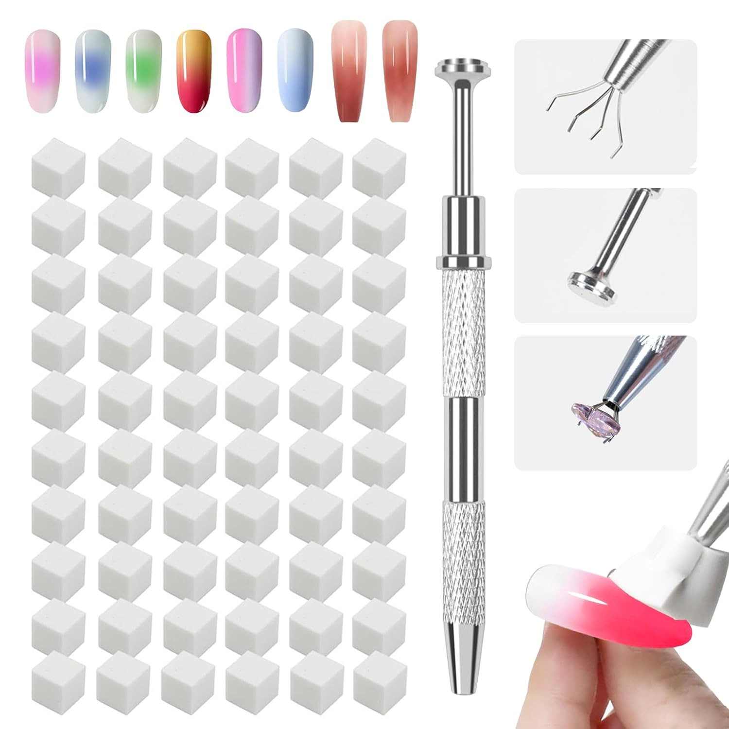 150 PCS Nail Sponges for Ombre Nail Art Supplies Brushes Design Tools Nail Te…