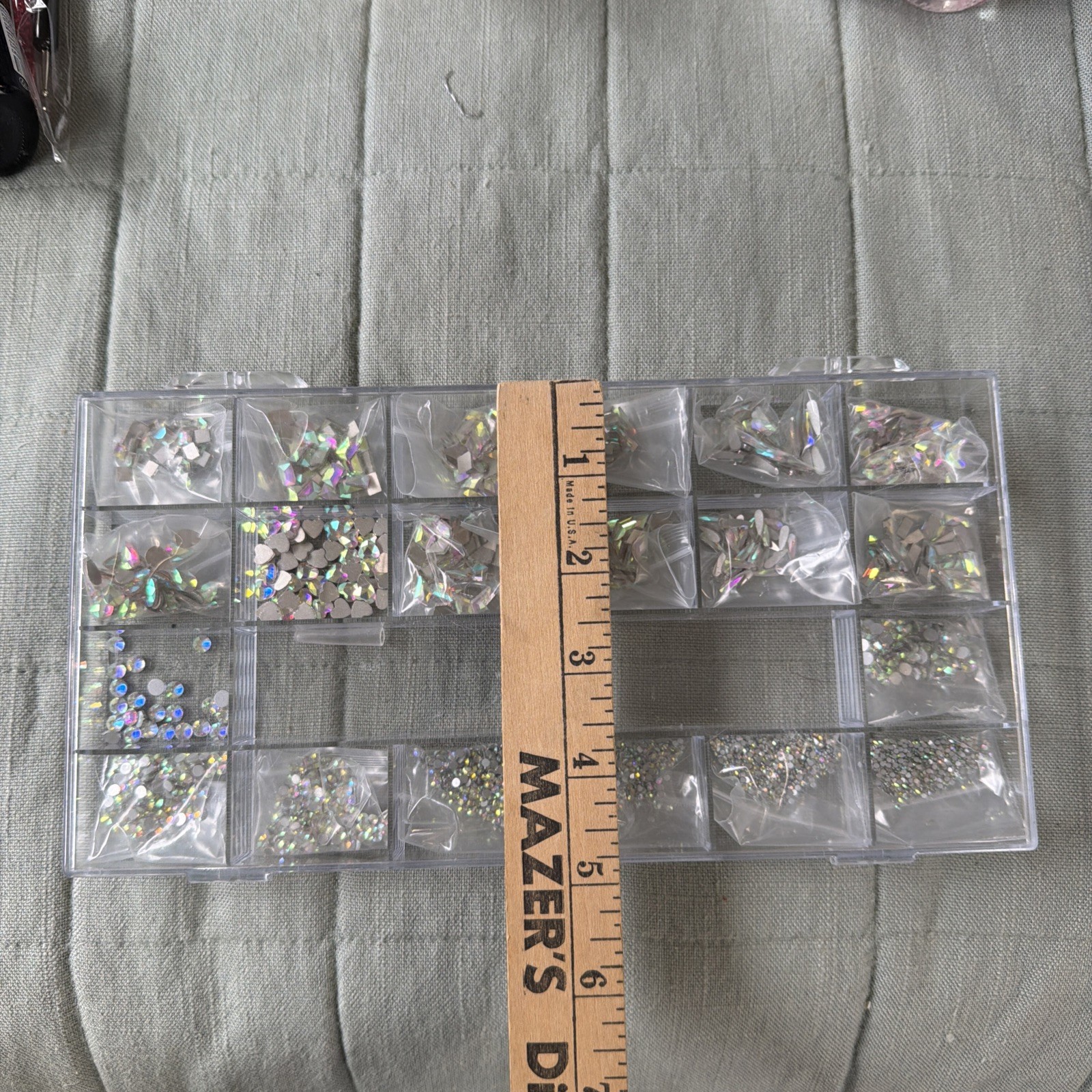 1000PCS Mixed Size Nail Art Rhinestones Flatback Crystal AB Glass Stones Box Kit