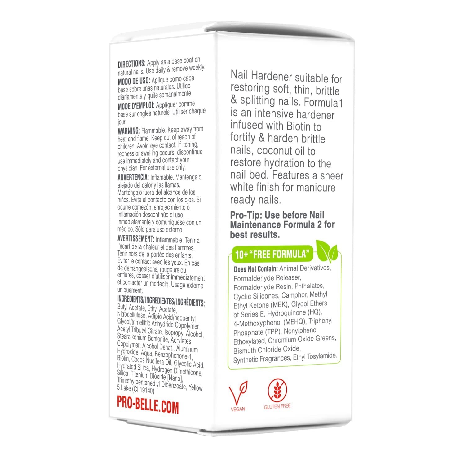 Probelle Nail Hardener Formula 1 – Repair 0.5 Fl Oz (Pack of 1), 1