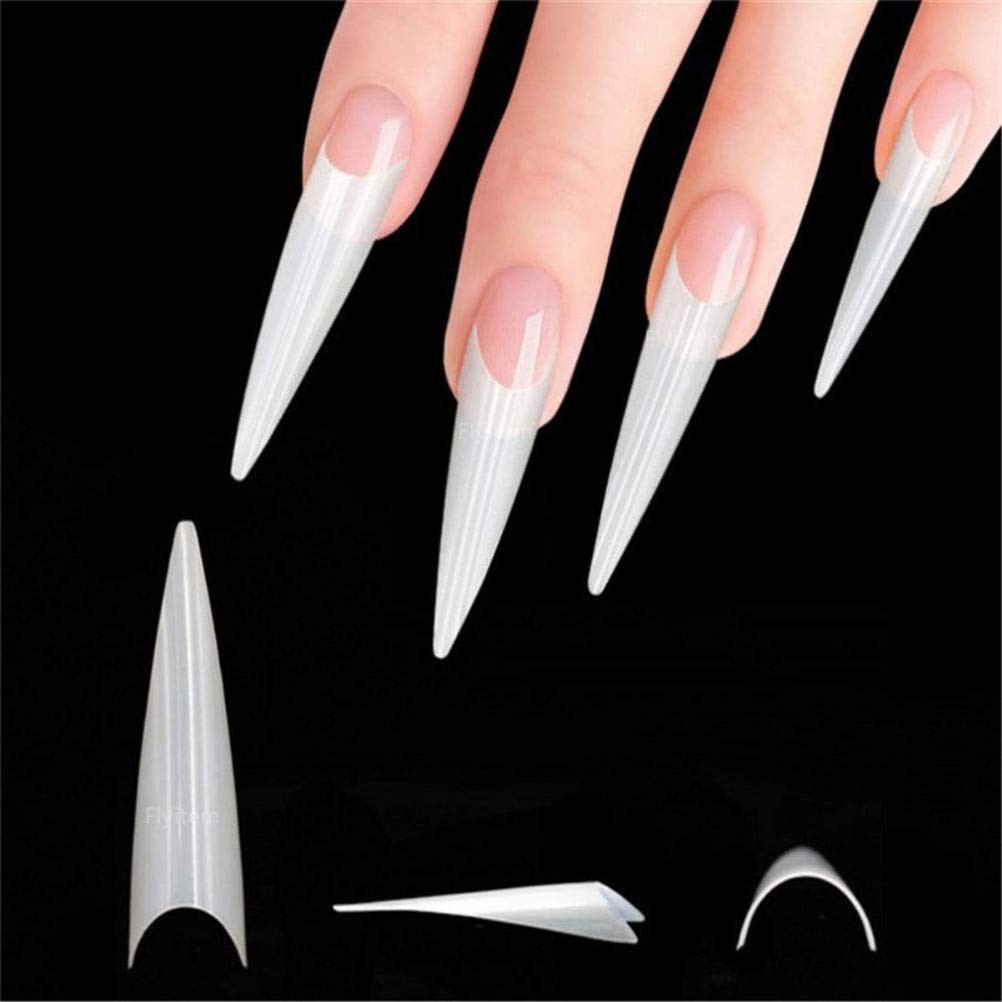 300 Pack of Stylish Middle Long Stiletto Nail Tips for Gorgeous Nail Designs