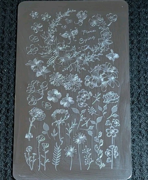 Nail Stamping Plates Lot 2 Double Sided EJIUBAS EJB-X01 EJB-X03 Floral Fruit