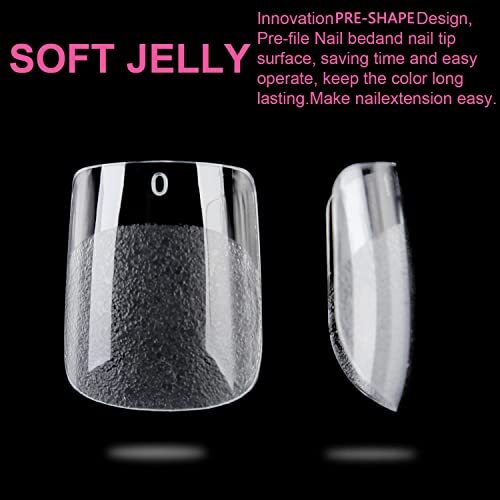 Extra Short Square Fake Nails XS 216pcs Pre-shape Extra Short XS Straight