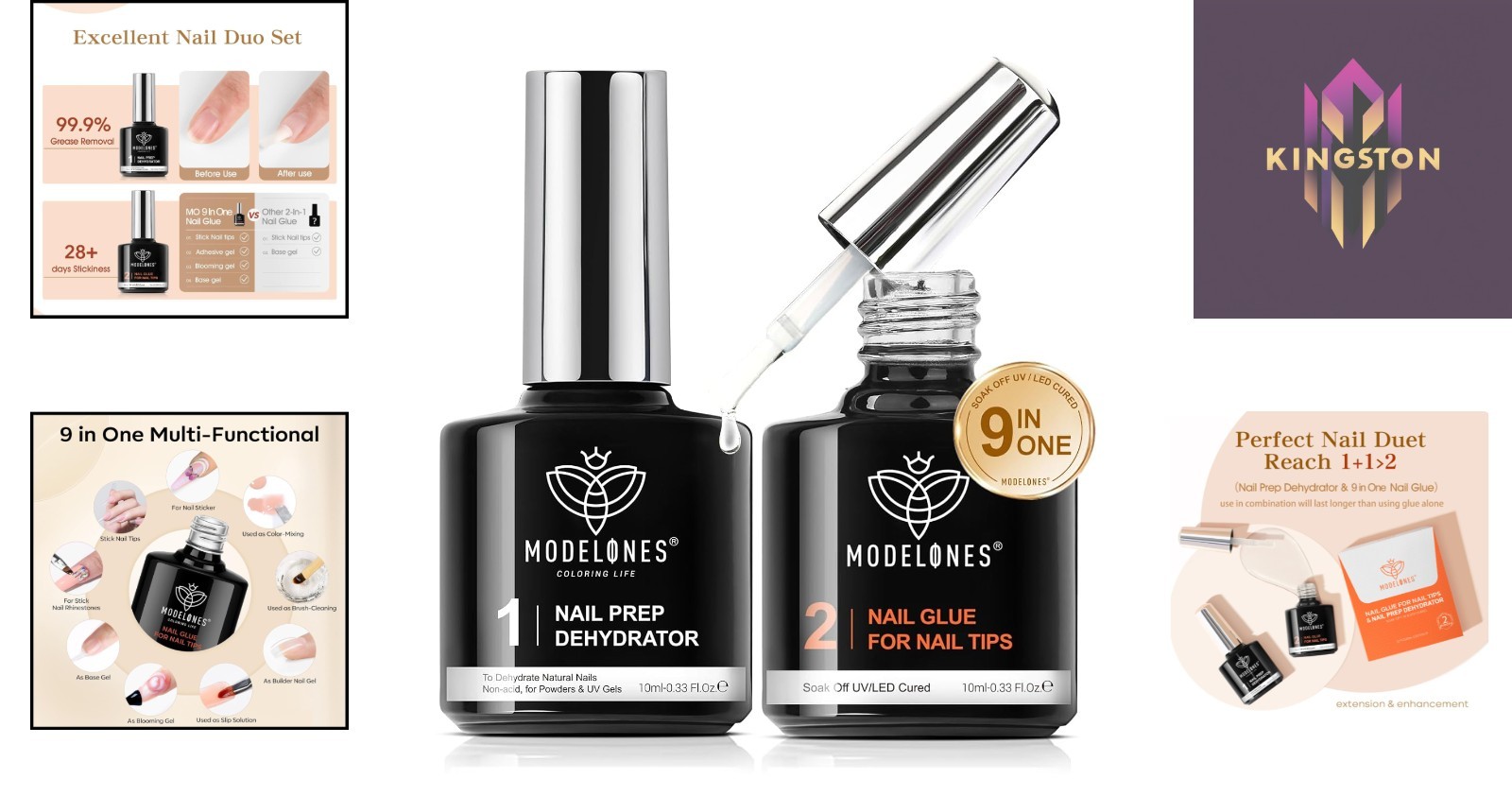 All-in-One Nail Glue Gel & Dehydrator – Perfect for Press-On & Acrylic Nails