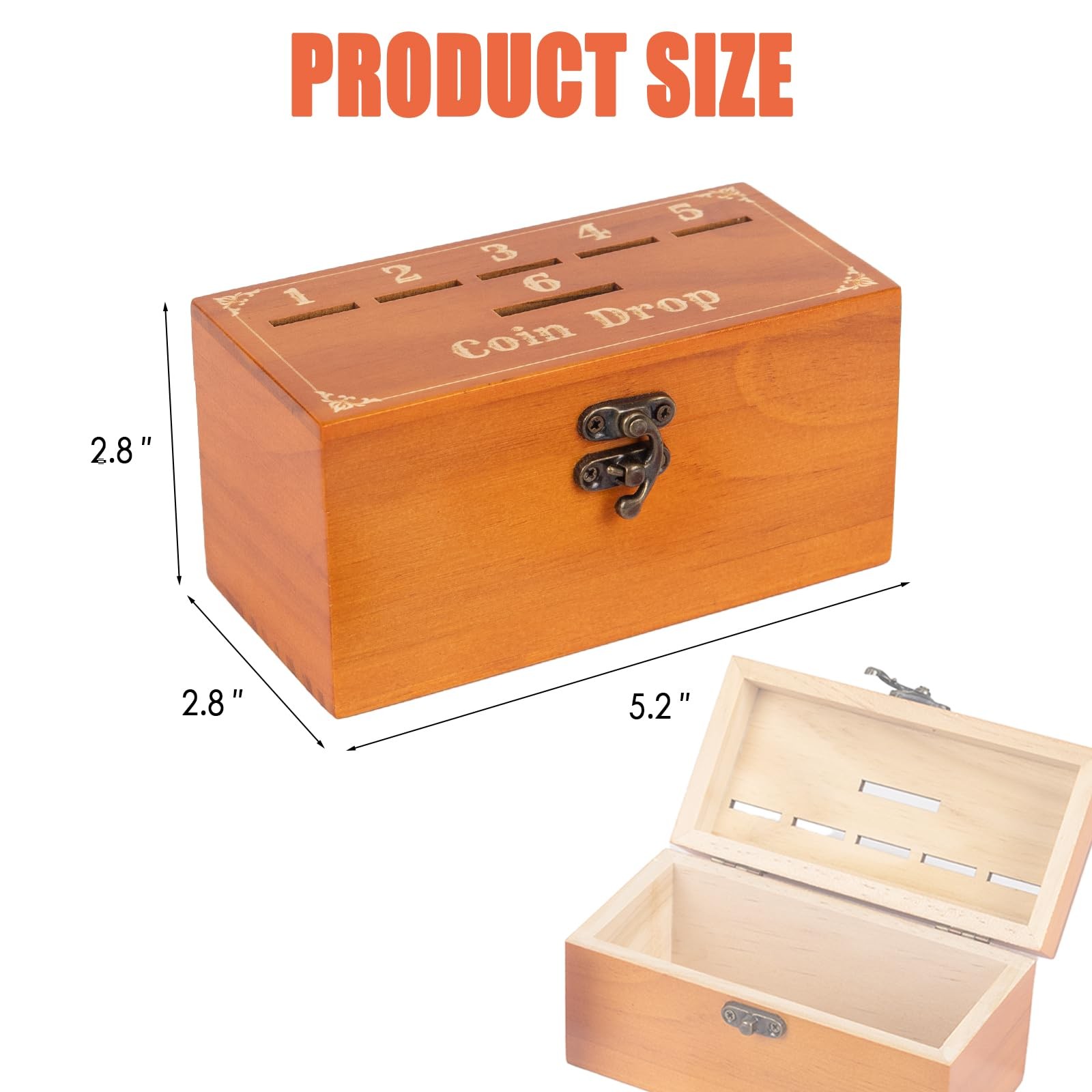 Extguds Wooden Penny Game,Coin Drop Game,Penny Coin 2.8 x 5.2 x inches