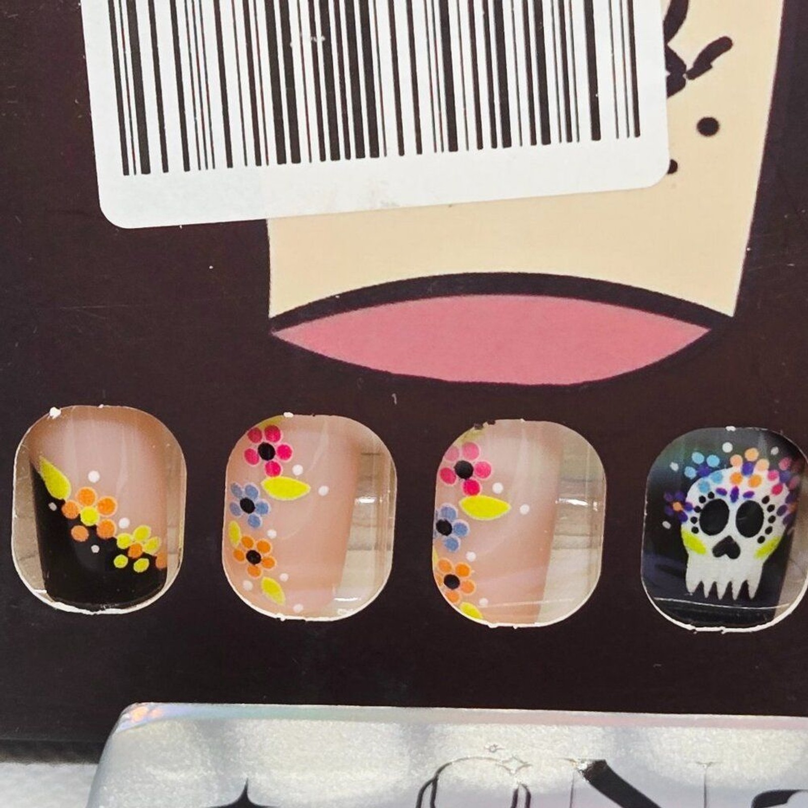 NIB SET OF 3 HALLOWEEN DECOR/PARTY PRESS ON NAILS, GHOSTS, PUMPKINS, 72 TOTAL