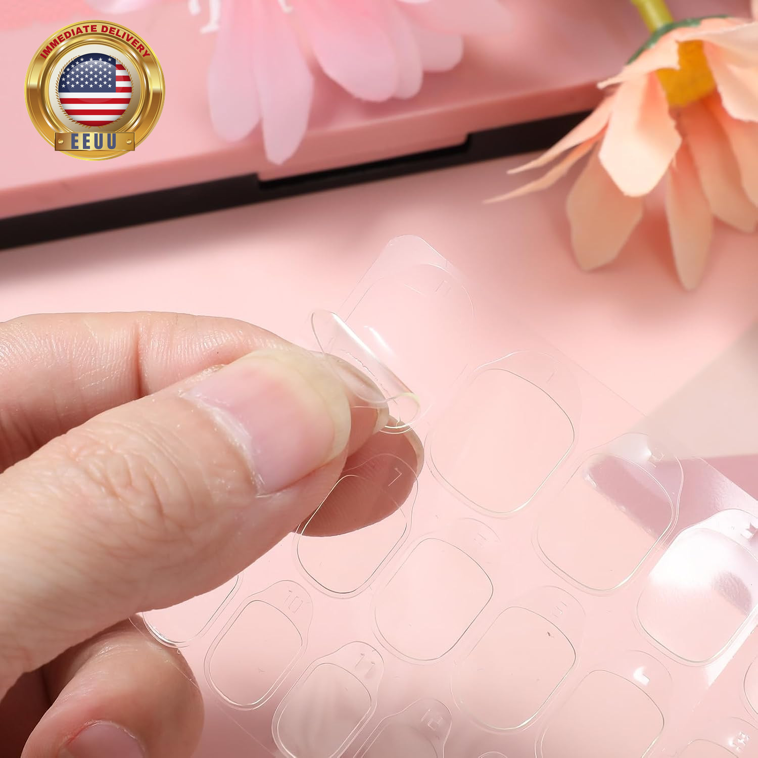 600Pcs Nail Adhesive Tabs Nail Stickers for Press on Nails Sticky Tabs Double Si