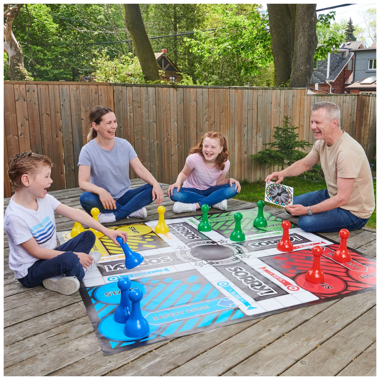 Giant Sorry Classic Family Board Game Indoor Outdoor One Size, Multi Color