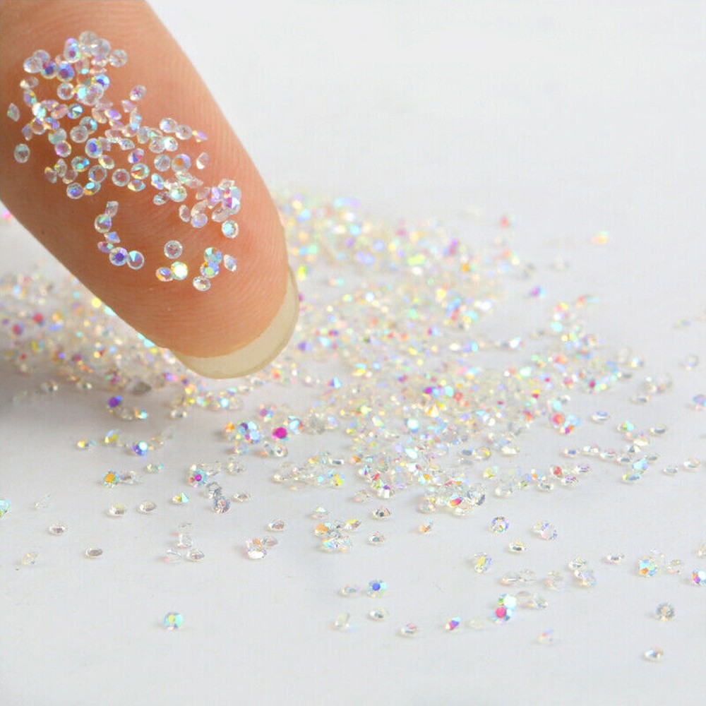 5000PC DIY Micro Crystal 3D Nail Art Zircon Rhinestone 1.2mm Beads Decor Sticker
