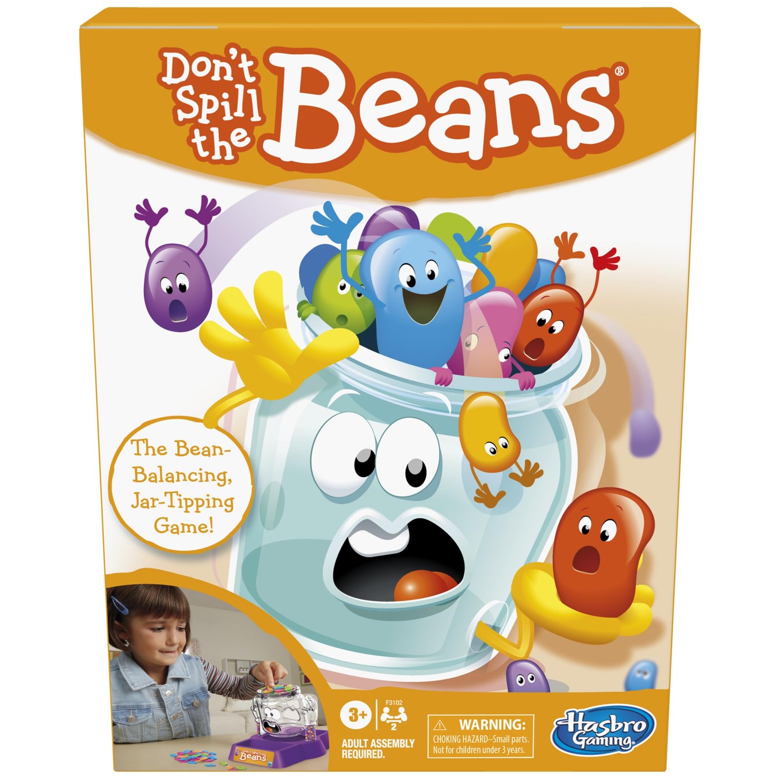 Hasbro Gaming Don’t Spill The Beans 7.875 x 2.5 x 10.5 inches, Multicoloured