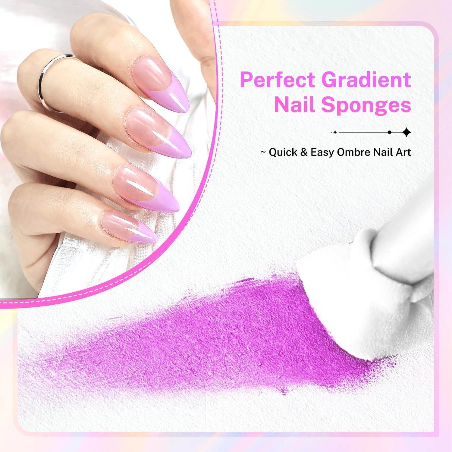 100PCS Soft Nail Sponges Tool with 1PCS Grabbing Pen Professional Accessories
