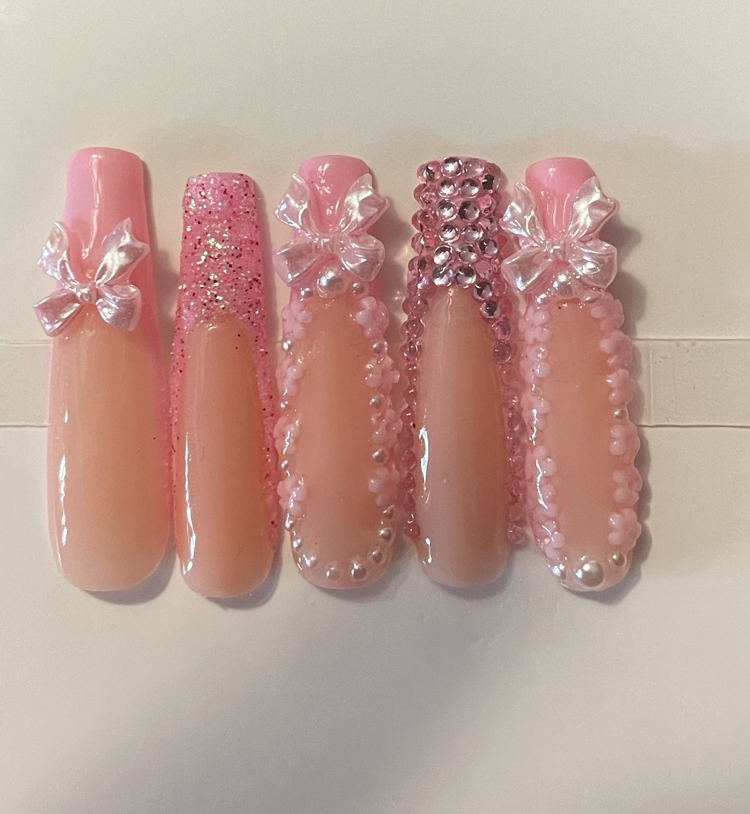 Custom Gel Press-On Nails Handmade 10-Piece
