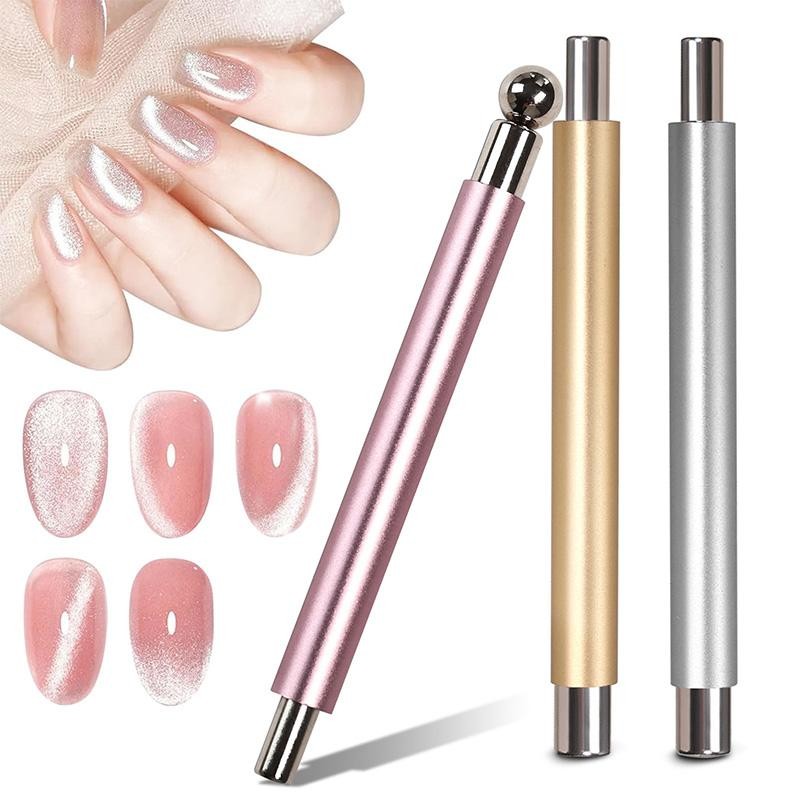 2-in-1 Cat Eye Magnet Wand, Double Head Stick with Steel Ball for DIY nail art