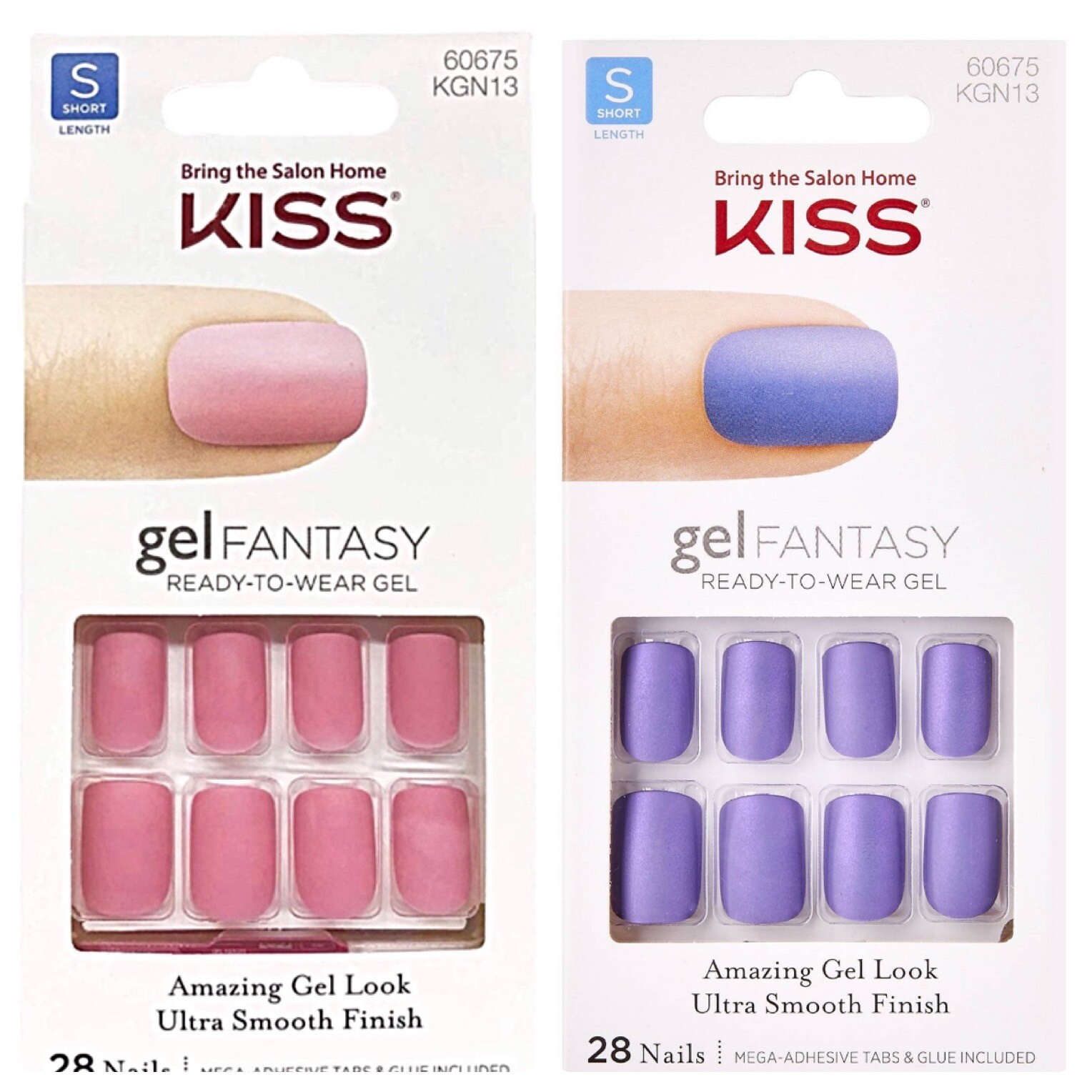 Kiss Gel Fantasy & Salon Color Short Length Glue-On Nails‼️Added New Colors‼️
