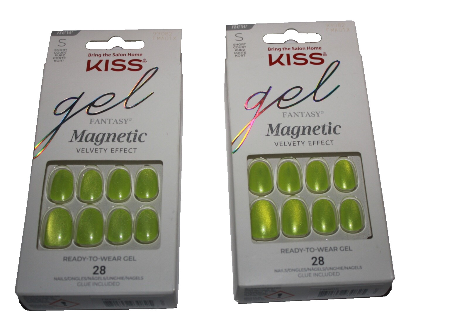 KISS Gel Fantasy, Nails, Magnetic Velvety Effect FMA01X (93082) Lot Of 2 In Box