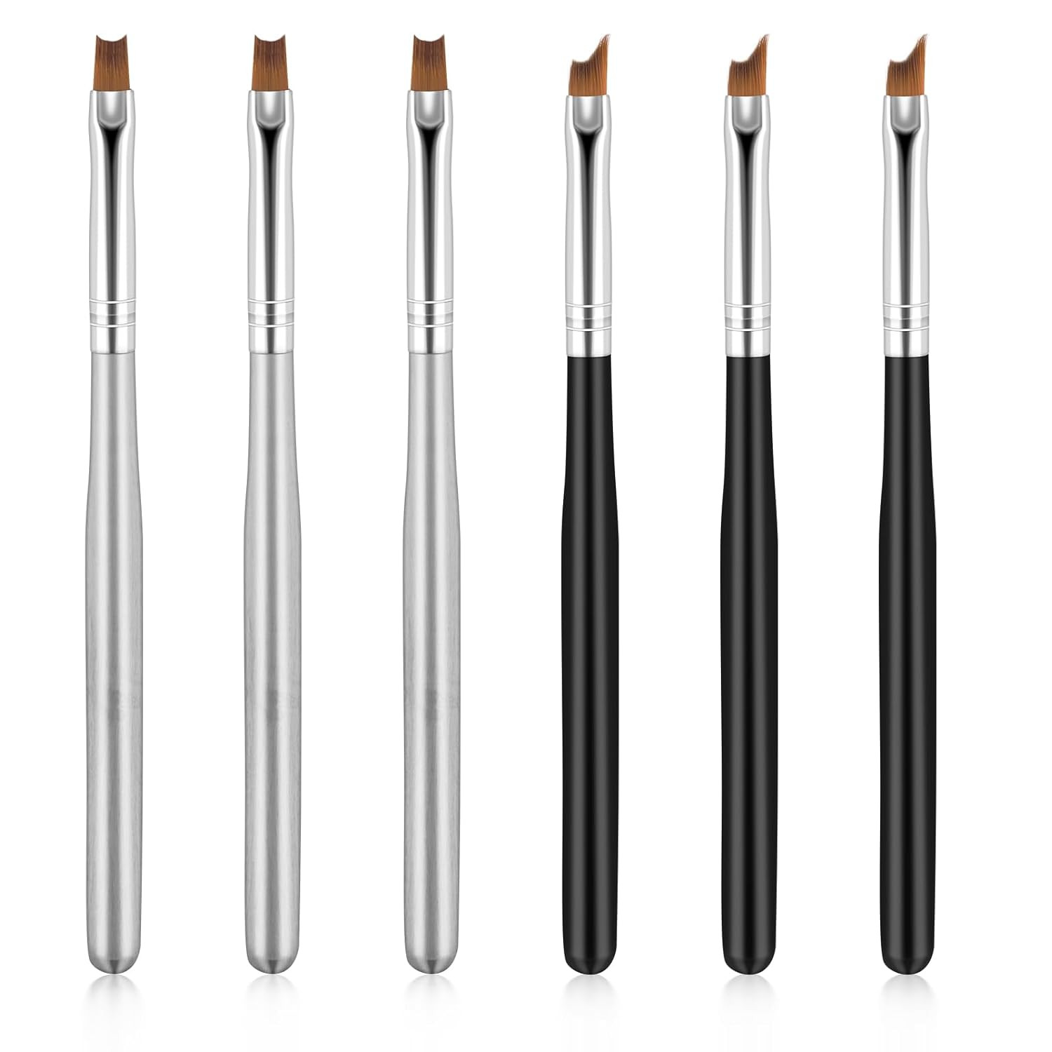 French Tip Nail Brushes Set, Oblique Head Nail Brushes Moon Shape French Brush O