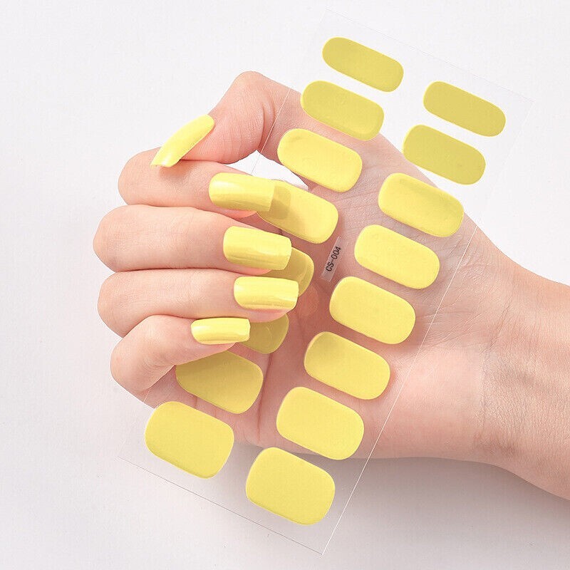 Full Size Nail Wraps Stickers Polish Manicure Art Self Stick Decor 3D Strips USA