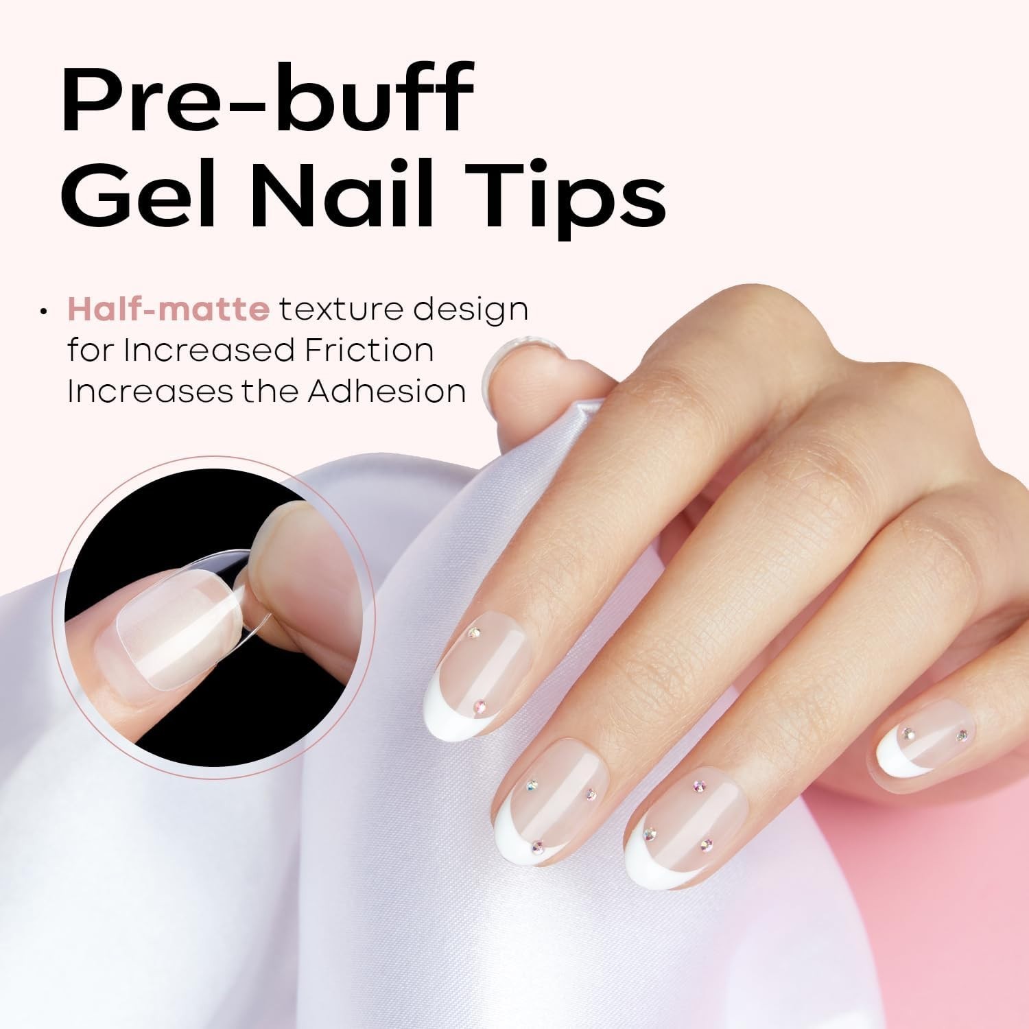 Pre-shaped Half Matte Extra Short Round Nails – 510 Pcs for DIY Beauty