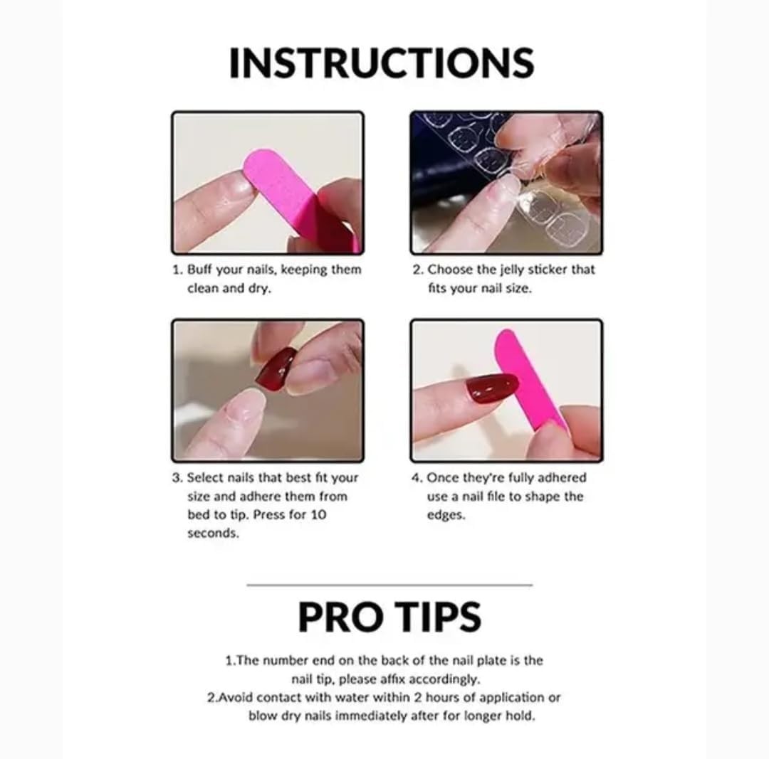 Gloss & Go 24 Reusable Artificial Fake Nail Set| Pink White Yellow Flower Design