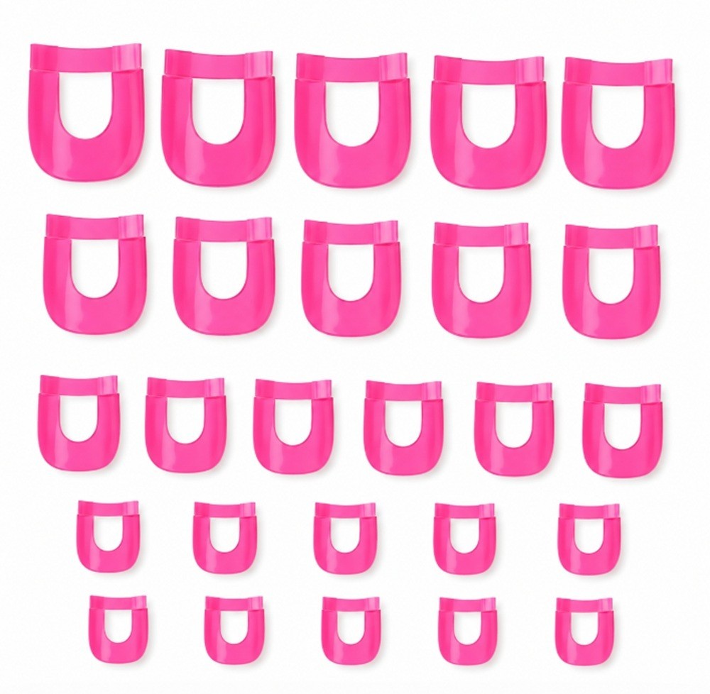26 Ps U-Shape Nail Polish Protectors & Stencils – Reusable Finger Covers for DIY