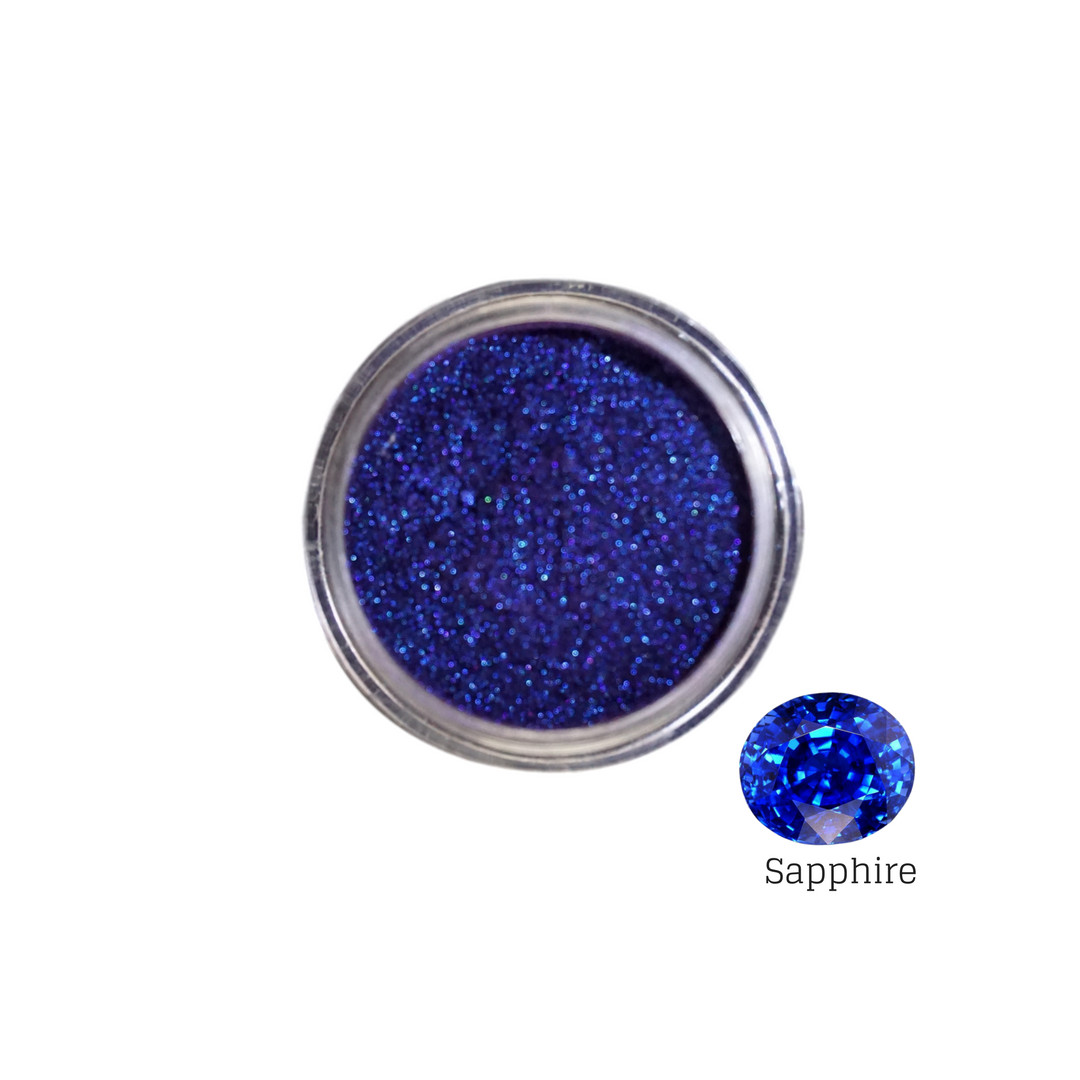 Nail Art Duochrome chrome powder Mirror powder SUPER CHROME Sapphire By Mitty