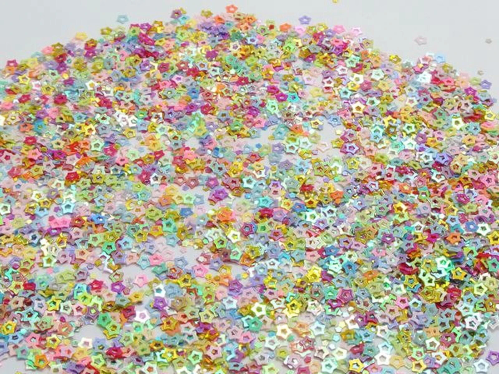 250 Gram Mixed Color Hollow Star Sequins Loose Tiny 3mm Nail Art Tips Crafts