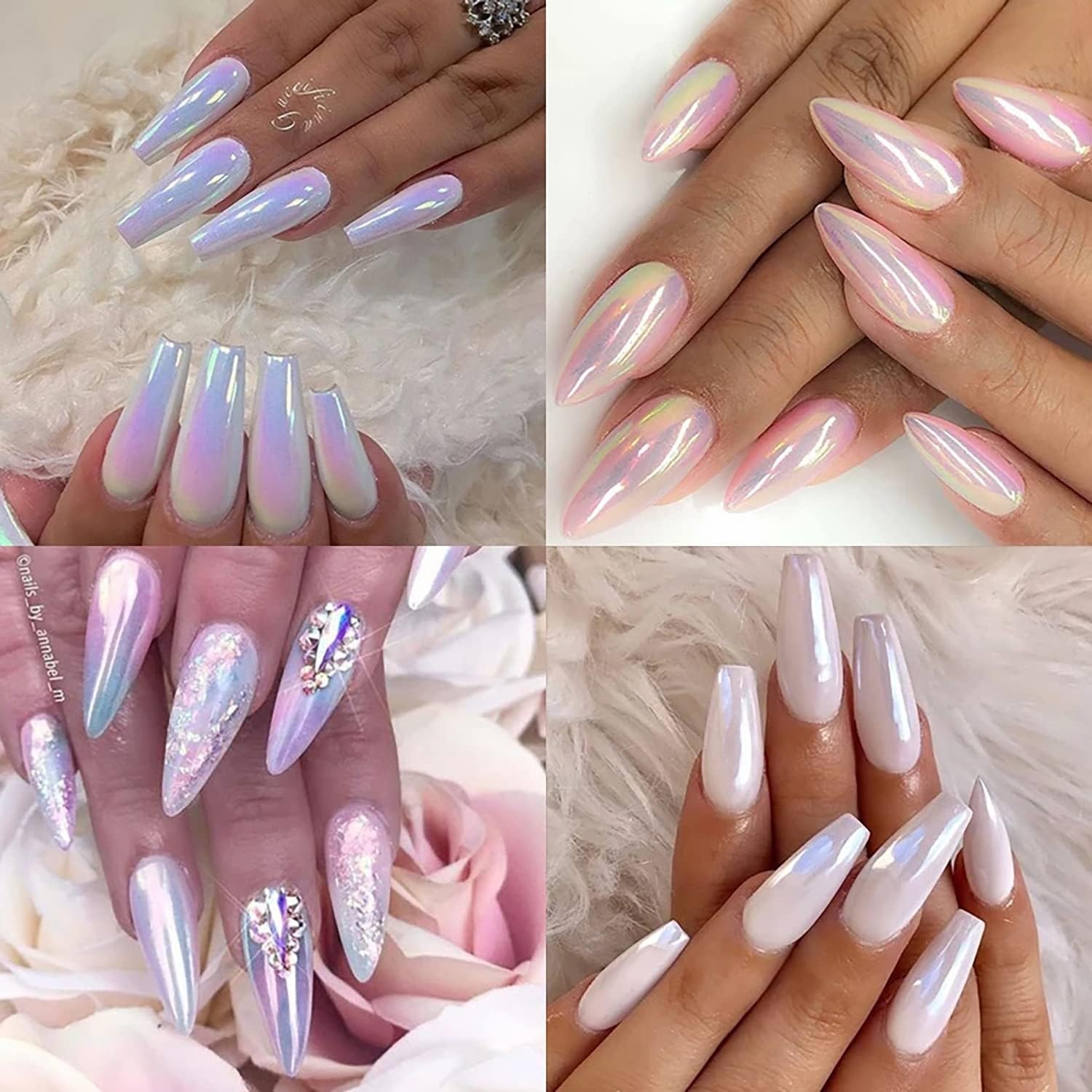 SILPECWEE 10 Rolls Glass Foil Nail Stickers Strips 10 Count (Pack of 1)