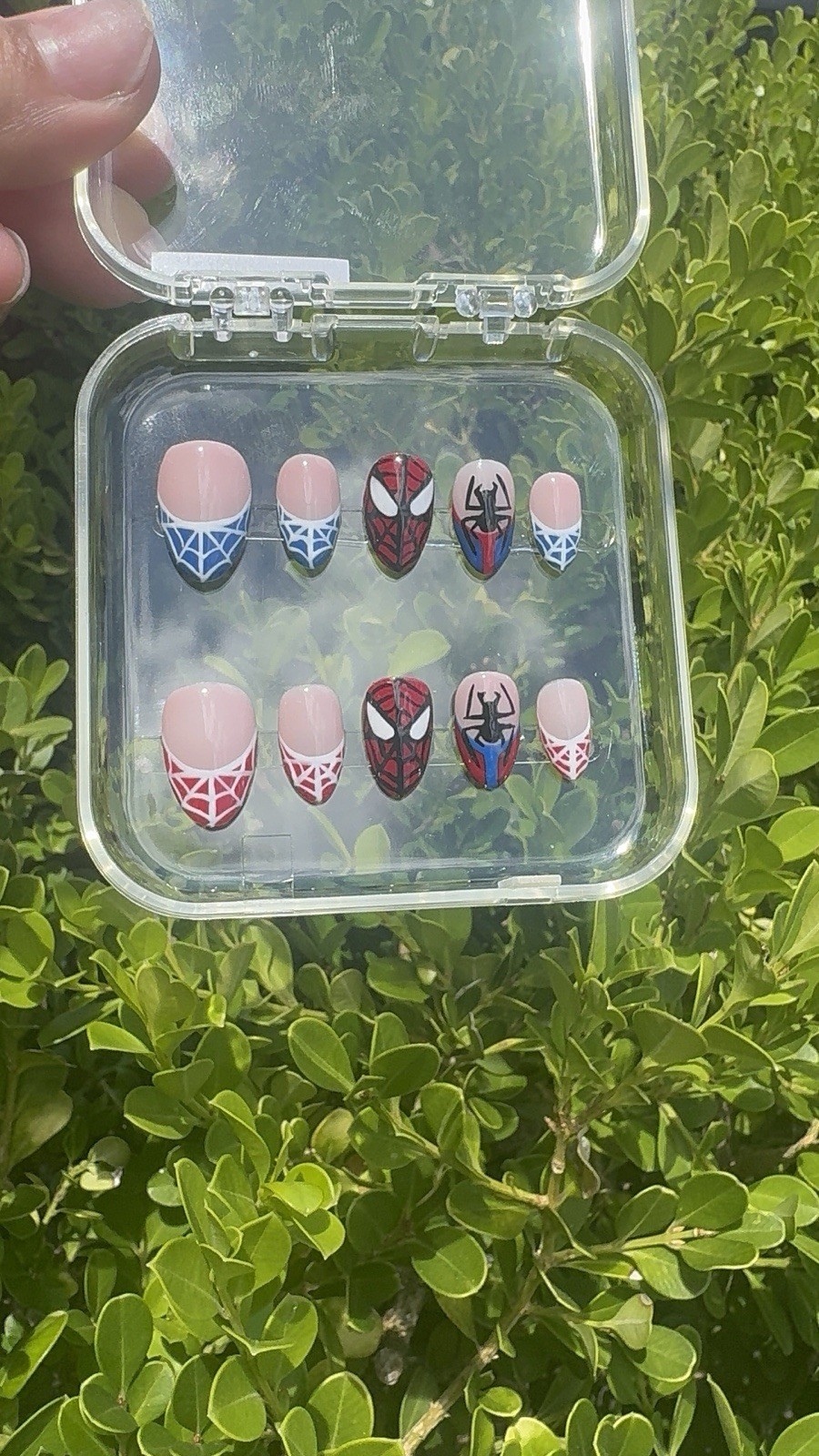 Spider-Man Press On Nails Almond Extra Short