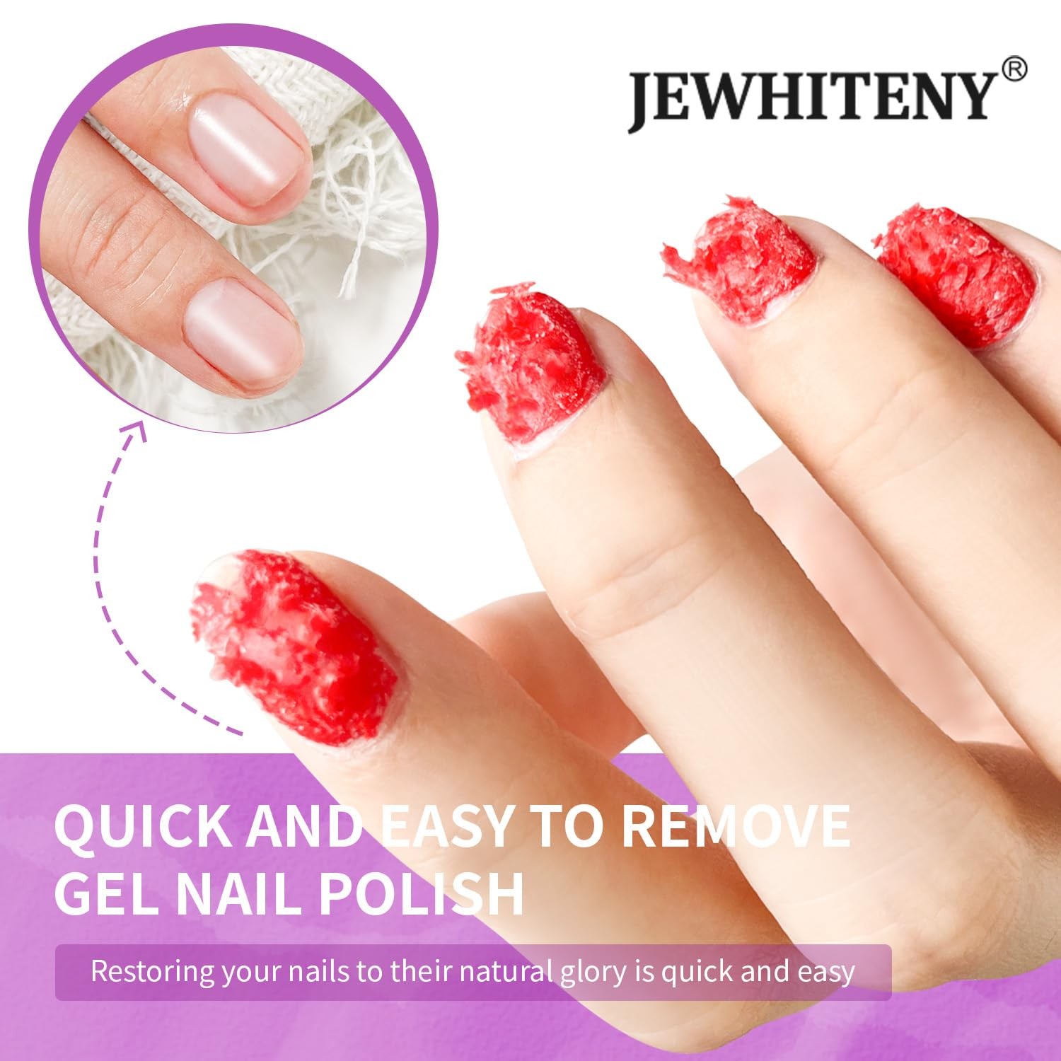 JEWHITENY Gel Nail Polish Remover Clear