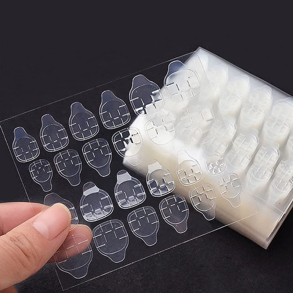 1200 Pcs 50 Sheets Double Side Glue Nail Sticker for Press on Nail