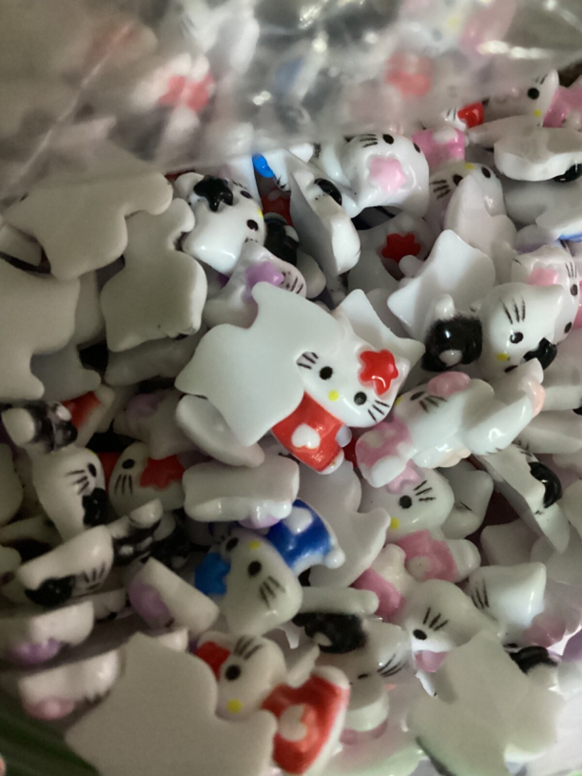 15 Resin Cartoon Kitty Flat back DIY Nail Art Charms