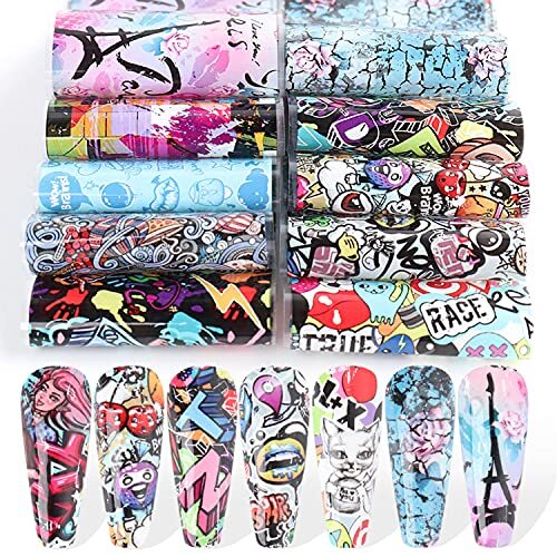 Nail Art Stickers Nail Foils Starry Sky Foil Transfer Nail Art Decals Graffiti