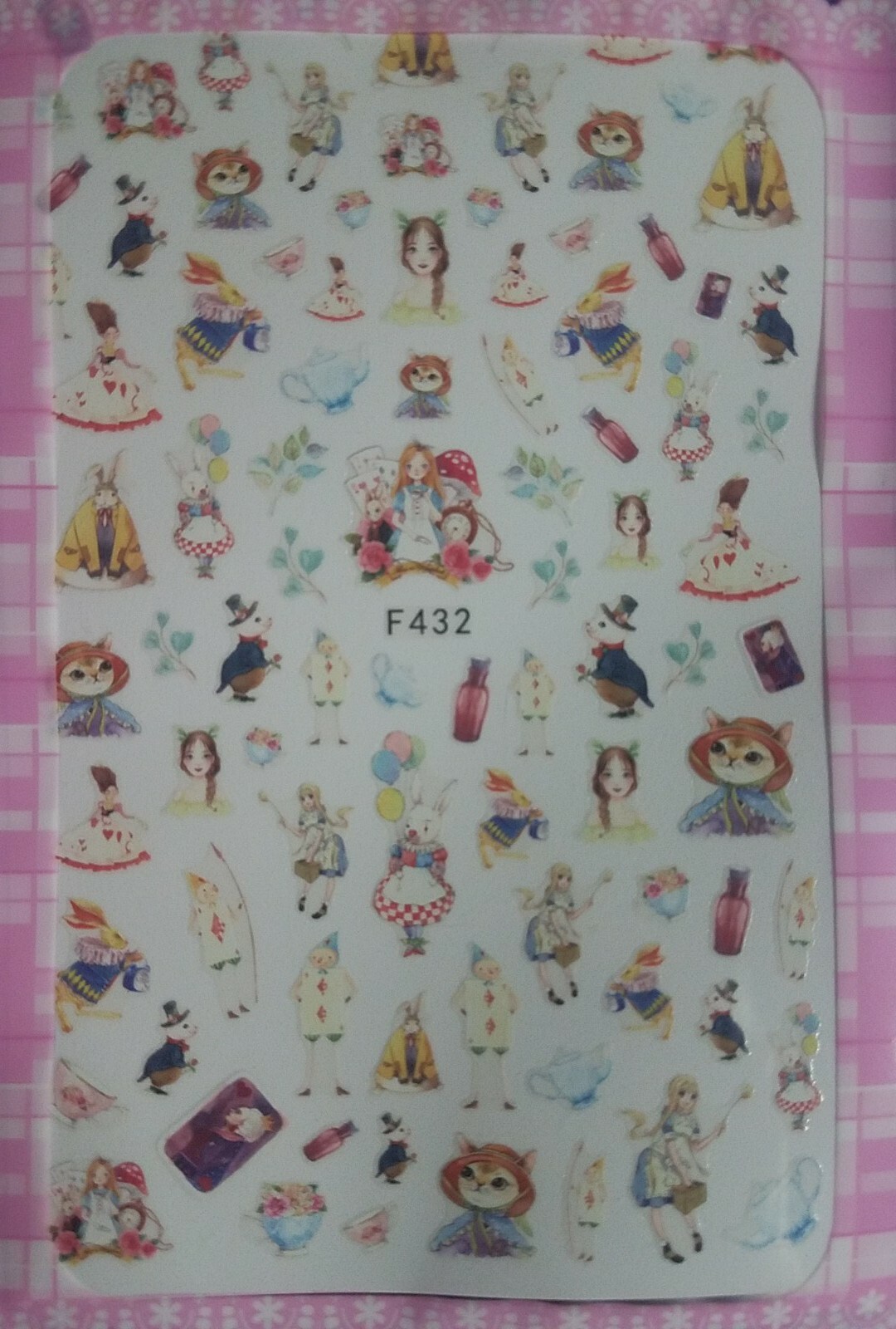 Alice in wonderland nail art stickers