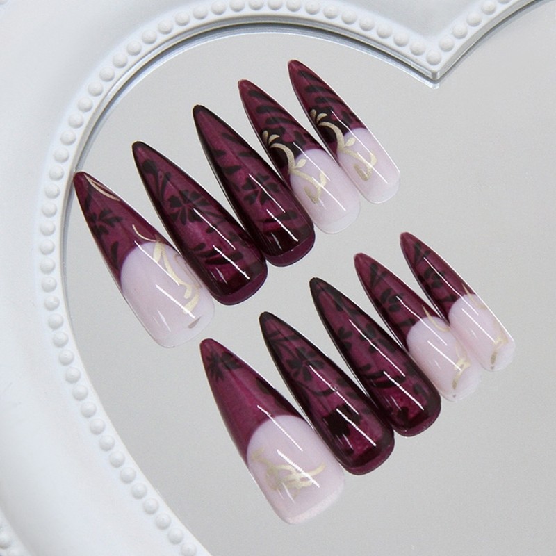 Instagram Inspired Artifical Nail 3D Cats Eye Night Vine Glowing Press Nail