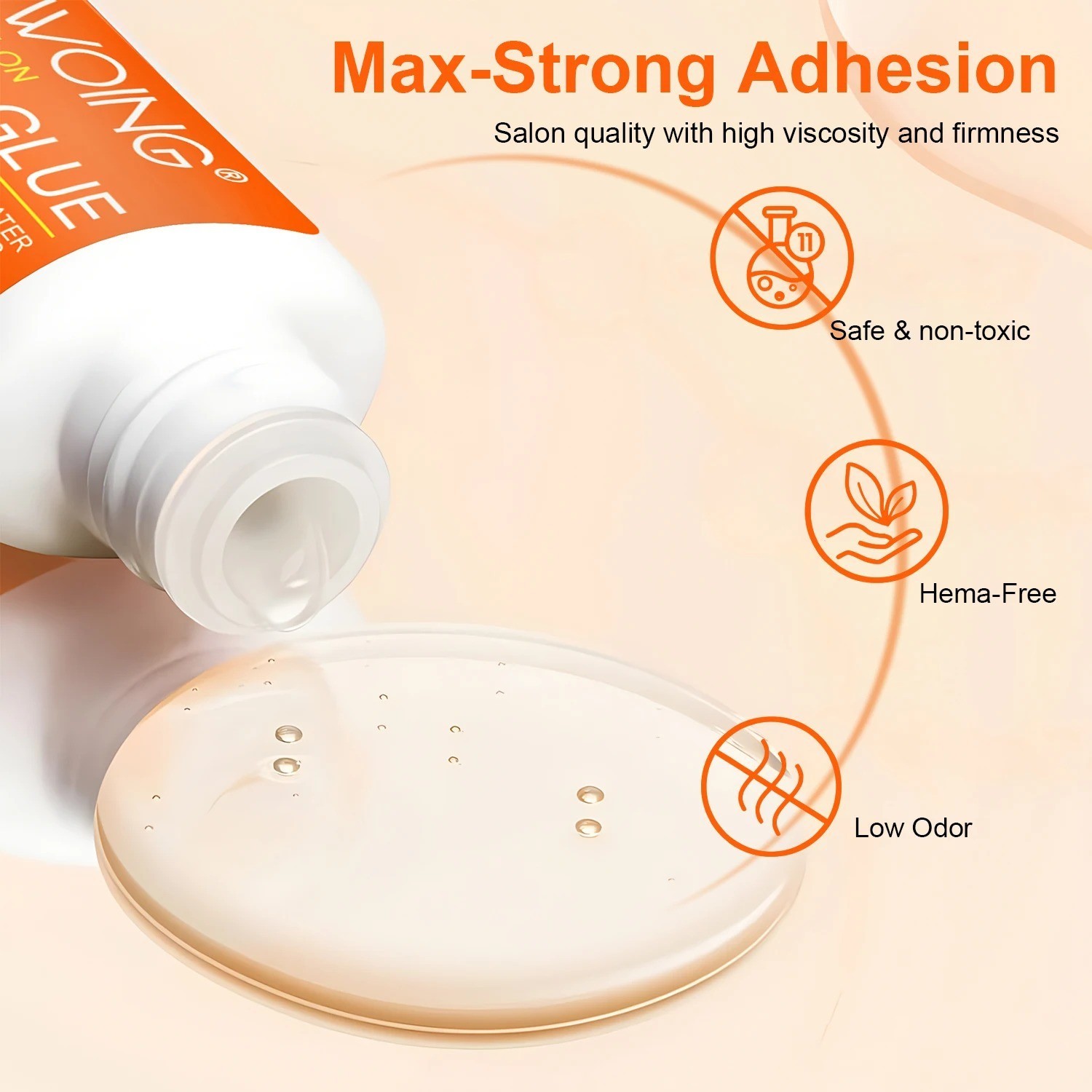 Waterproof Liquid Nail Adhesive,Long-Lasting & Fast-Drying, Formaldehyde 3pcs