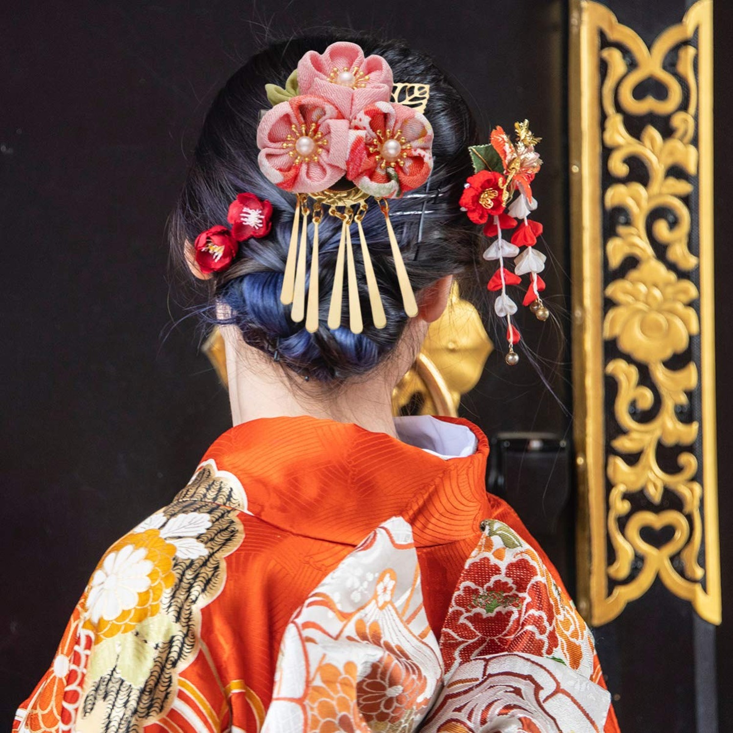 Lurrose Hair Clip, Japanese Kimono Flower Design, for Women Girls, Hair Acces…