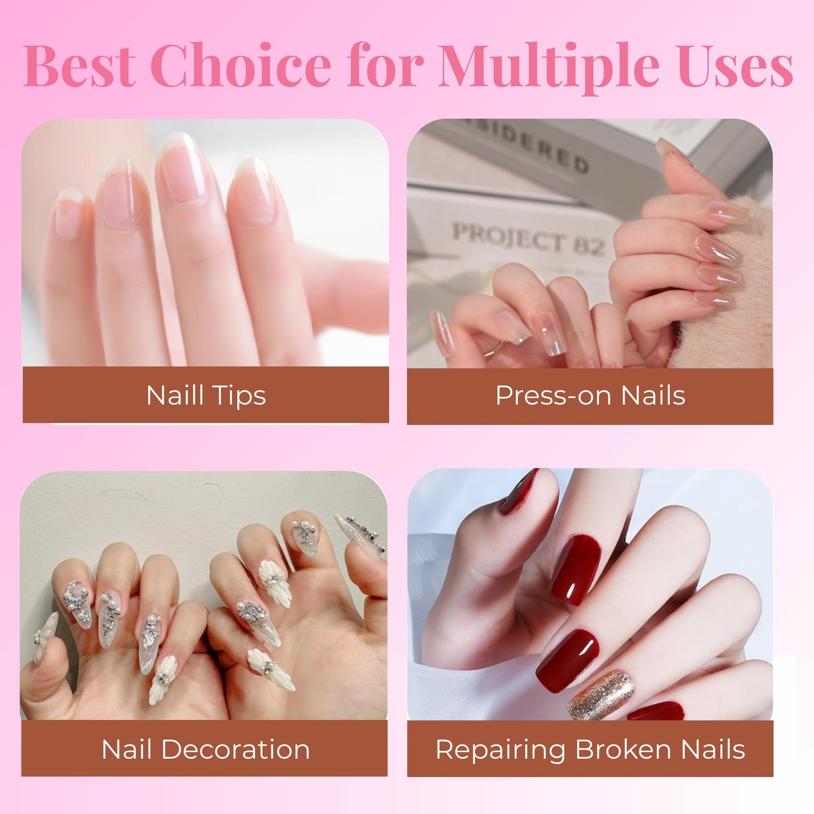 Super Strong Nail Glue for Acrylic Nails Press on Nails Professional Nail Glu…